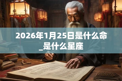 2026年1月25日是什么命_是什么星座 2026年1月25日是什么命_是什么星座