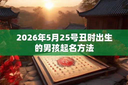 2026年5月25号丑时出生的男孩起名方法 2026年5月25号丑时出生的男孩起名方法