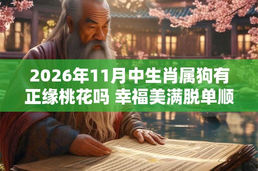 2026年11月中生肖属狗有正缘桃花吗 幸福美满脱单顺利