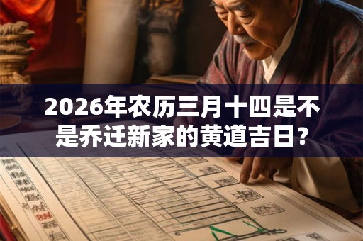 2026年农历三月十四是不是乔迁新家的黄道吉日? 2026年农历三月十四是不是乔迁新家的黄道吉日?