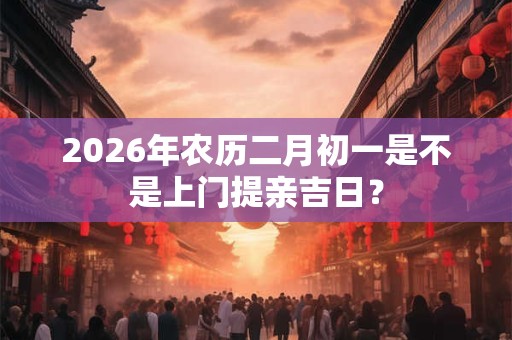 2026年农历二月初一是不是上门提亲吉日？