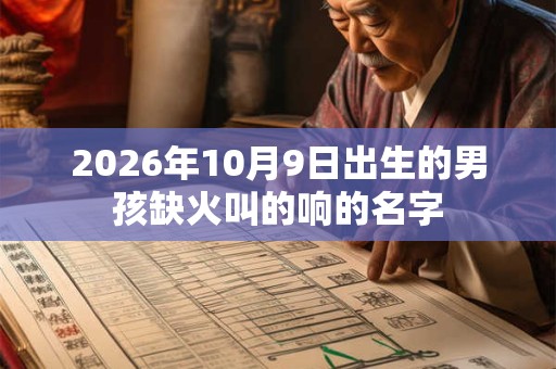 2026年10月9日出生的男孩缺火叫的响的名字 2026年10月9日出生的男孩缺火叫的响的名字