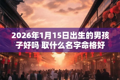 2026年1月15日出生的男孩子好吗 取什么名字命格好 2026年1月15日出生的男孩子好吗 取什么名字命格好