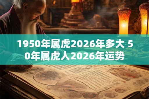 1950年属虎2026年多大 50年属虎人2026年运势 1950年属虎2026年多大 50年属虎人2026年运势