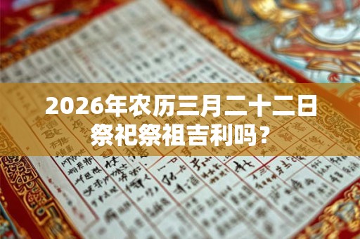 2026年农历三月二十二日祭祀祭祖吉利吗? 2026年农历三月二十二日祭祀祭祖吉利吗?