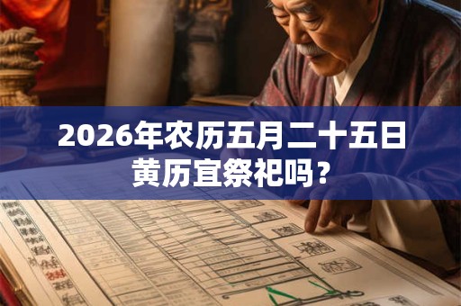 2026年农历五月二十五日黄历宜祭祀吗？
