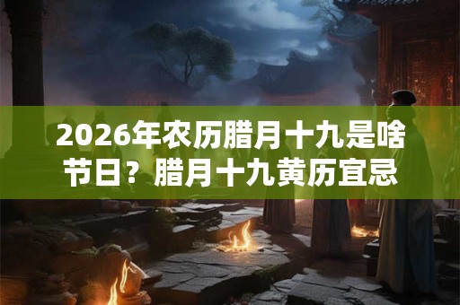 2026年农历腊月十九是啥节日?腊月十九黄历宜忌 2026年农历腊月十九是啥节日?腊月十九黄历宜忌