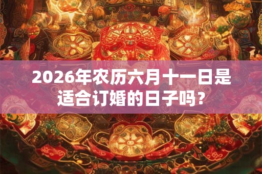 2026年农历六月十一日是适合订婚的日子吗？