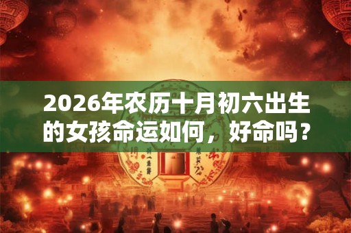 2026年农历十月初六出生的女孩命运如何,好命吗? 2026年农历十月初六出生的女孩命运如何,好命吗?