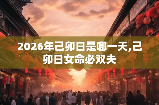 2026年己卯日是哪一天,己卯日女命必双夫
