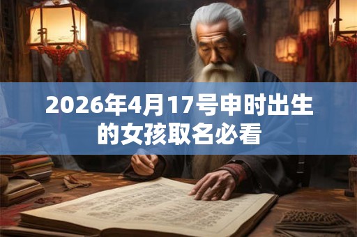 2026年4月17号申时出生的女孩取名必看 2026年4月17号申时出生的女孩取名必看