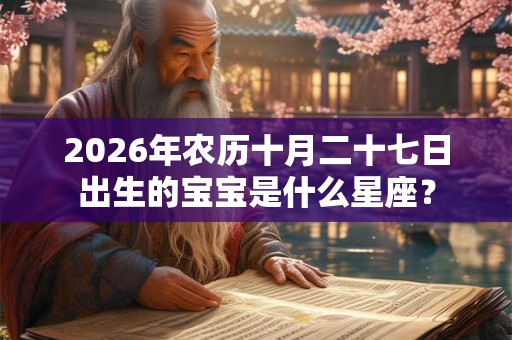 2026年农历十月二十七日出生的宝宝是什么星座? 2026年农历十月二十七日出生的宝宝是什么星座?