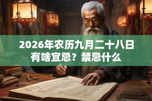 2026年农历九月二十八日有啥宜忌?禁忌什么 2026年农历九月二十八日有啥宜忌?禁忌什么
