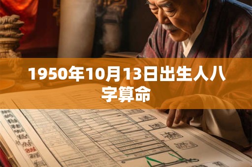 1950年10月13日出生人八字算命