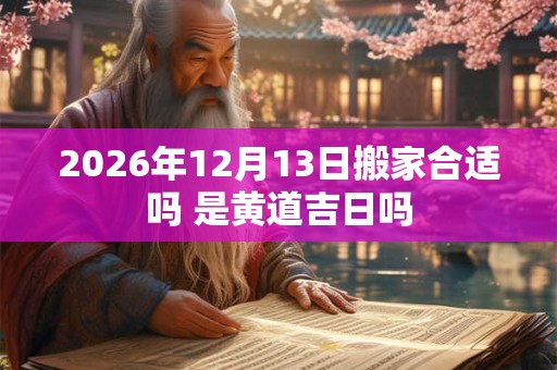 2026年12月13日搬家合适吗 是黄道吉日吗 2026年12月13日搬家合适吗 是黄道吉日吗