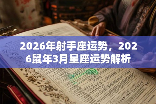 2026年射手座运势,2026鼠年3月星座运势解析 2026年射手座运势,2026鼠年3月星座运势解析
