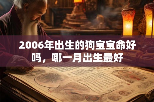 2006年出生的狗宝宝命好吗,哪一月出生最好 2006年出生的狗宝宝命好吗,哪一月出生最好