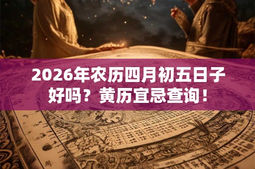 2026年农历四月初五日子好吗?黄历宜忌查询! 2026年农历四月初五日子好吗?黄历宜忌查询!