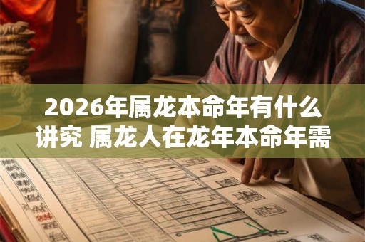 2026年属龙本命年有什么讲究 属龙人在龙年本命年需要注意什么 2026年属龙本命年有什么讲究 属龙人在龙年本命年需要注意什么