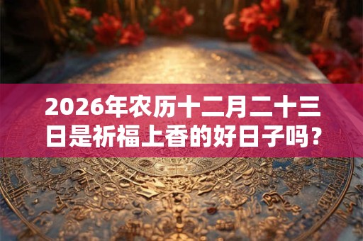 2026年农历十二月二十三日是祈福上香的好日子吗? 2026年农历十二月二十三日是祈福上香的好日子吗?