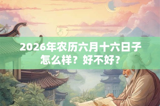 2026年农历六月十六日子怎么样？好不好？