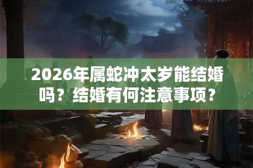 2026年属蛇冲太岁能结婚吗？结婚有何注意事项？