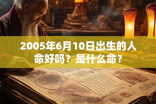 2005年6月10日出生的人命好吗?是什么命? 2005年6月10日出生的人命好吗?是什么命?