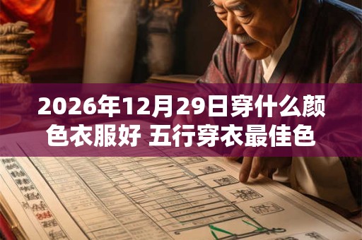 2026年12月29日穿什么颜色衣服好 五行穿衣最佳色 2026年12月29日穿什么颜色衣服好 五行穿衣最佳色