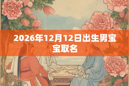 2026年12月12日出生男宝宝取名 2026年12月12日出生男宝宝取名