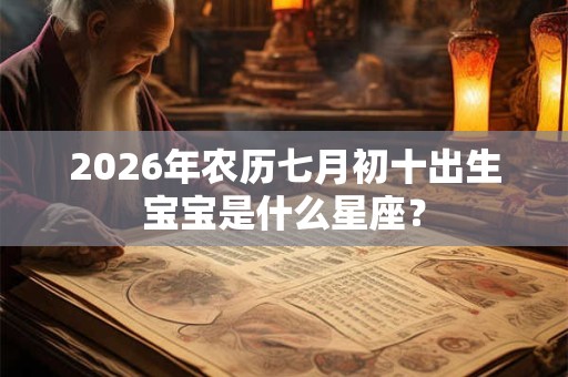 2026年农历七月初十出生宝宝是什么星座? 2026年农历七月初十出生宝宝是什么星座?