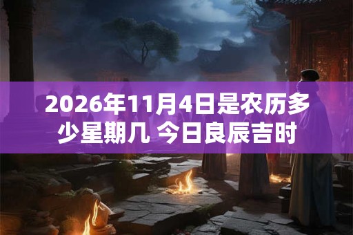 2026年11月4日是农历多少星期几 今日良辰吉时 2026年11月4日是农历多少星期几 今日良辰吉时