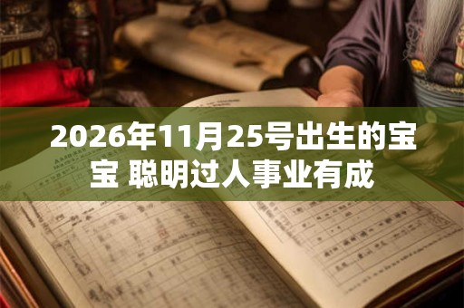 2026年11月25号出生的宝宝 聪明过人事业有成