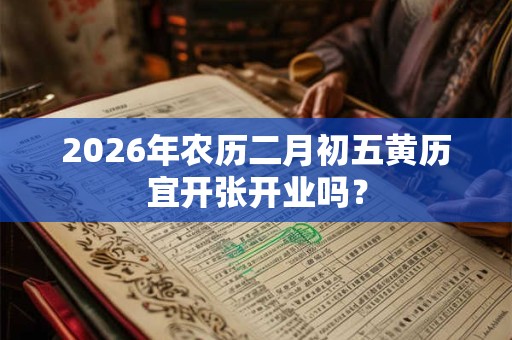 2026年农历二月初五黄历宜开张开业吗? 2026年农历二月初五黄历宜开张开业吗?