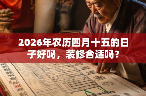 2026年农历四月十五的日子好吗,装修合适吗? 2026年农历四月十五的日子好吗,装修合适吗?