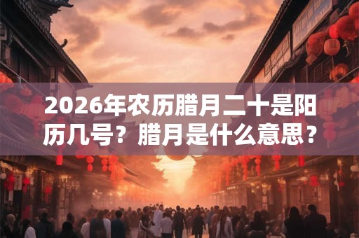 2026年农历腊月二十是阳历几号?腊月是什么意思? 2026年农历腊月二十是阳历几号?腊月是什么意思?
