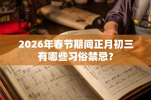 2026年春节期间正月初三有哪些习俗禁忌? 2026年春节期间正月初三有哪些习俗禁忌?