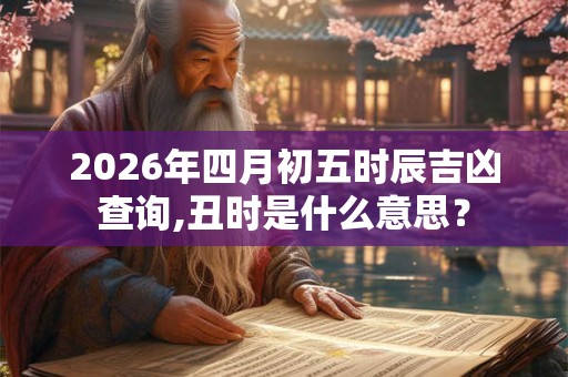 2026年四月初五时辰吉凶查询,丑时是什么意思？