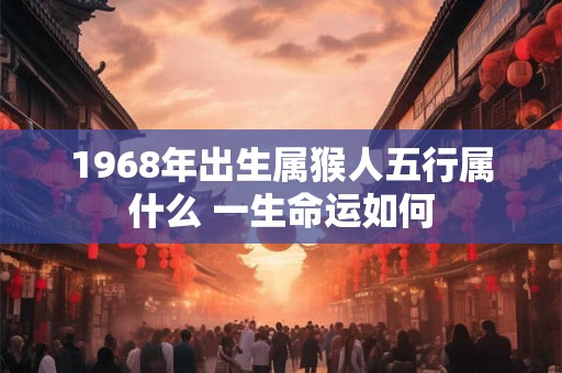 1968年出生属猴人五行属什么 一生命运如何 1968年出生属猴人五行属什么 一生命运如何