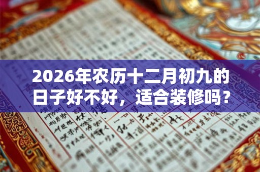2026年农历十二月初九的日子好不好,适合装修吗? 2026年农历十二月初九的日子好不好,适合装修吗?