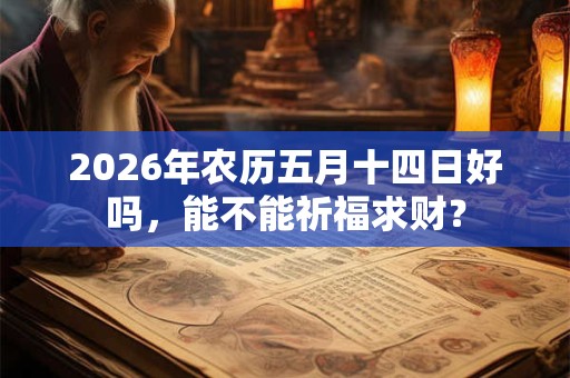 2026年农历五月十四日好吗，能不能祈福求财？