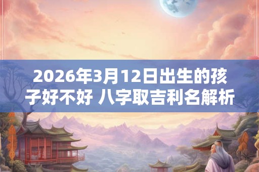 2026年3月12日出生的孩子好不好 八字取吉利名解析