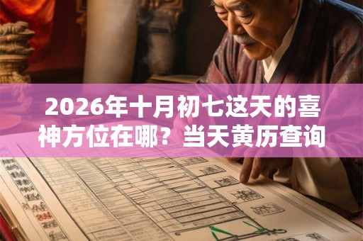 2026年十月初七这天的喜神方位在哪?当天黄历查询 2026年十月初七这天的喜神方位在哪?当天黄历查询