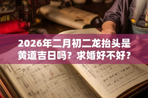 2026年二月初二龙抬头是黄道吉日吗?求婚好不好? 2026年二月初二龙抬头是黄道吉日吗?求婚好不好?