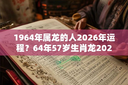 1964年属龙的人2026年运程?64年57岁生肖龙2026年运势 1964年属龙的人2026年运程?64年57岁生肖龙2026年运势