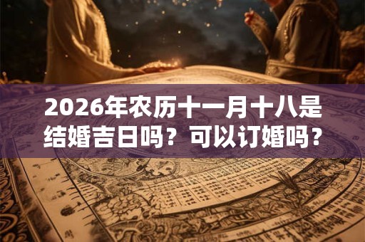 2026年农历十一月十八是结婚吉日吗?可以订婚吗? 2026年农历十一月十八是结婚吉日吗?可以订婚吗?