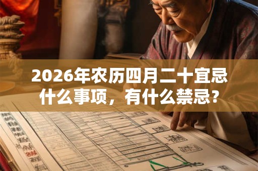2026年农历四月二十宜忌什么事项，有什么禁忌？