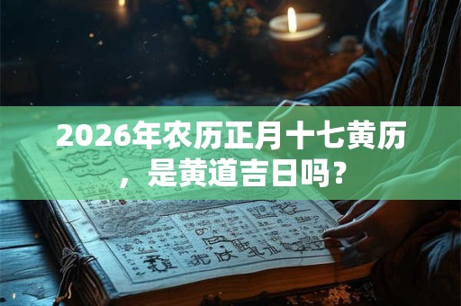 2026年农历正月十七黄历,是黄道吉日吗? 2026年农历正月十七黄历,是黄道吉日吗?
