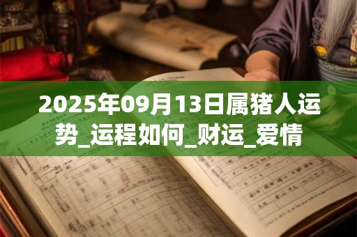 2025年09月13日属猪人运势_运程如何_财运_爱情 2025年09月13日属猪人运势_运程如何_财运_爱情