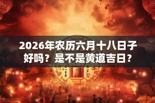 2026年农历六月十八日子好吗?是不是黄道吉日? 2026年农历六月十八日子好吗?是不是黄道吉日?