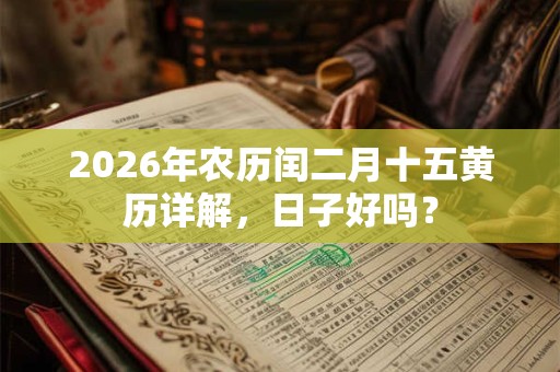 2026年农历闰二月十五黄历详解,日子好吗? 2026年农历闰二月十五黄历详解,日子好吗?